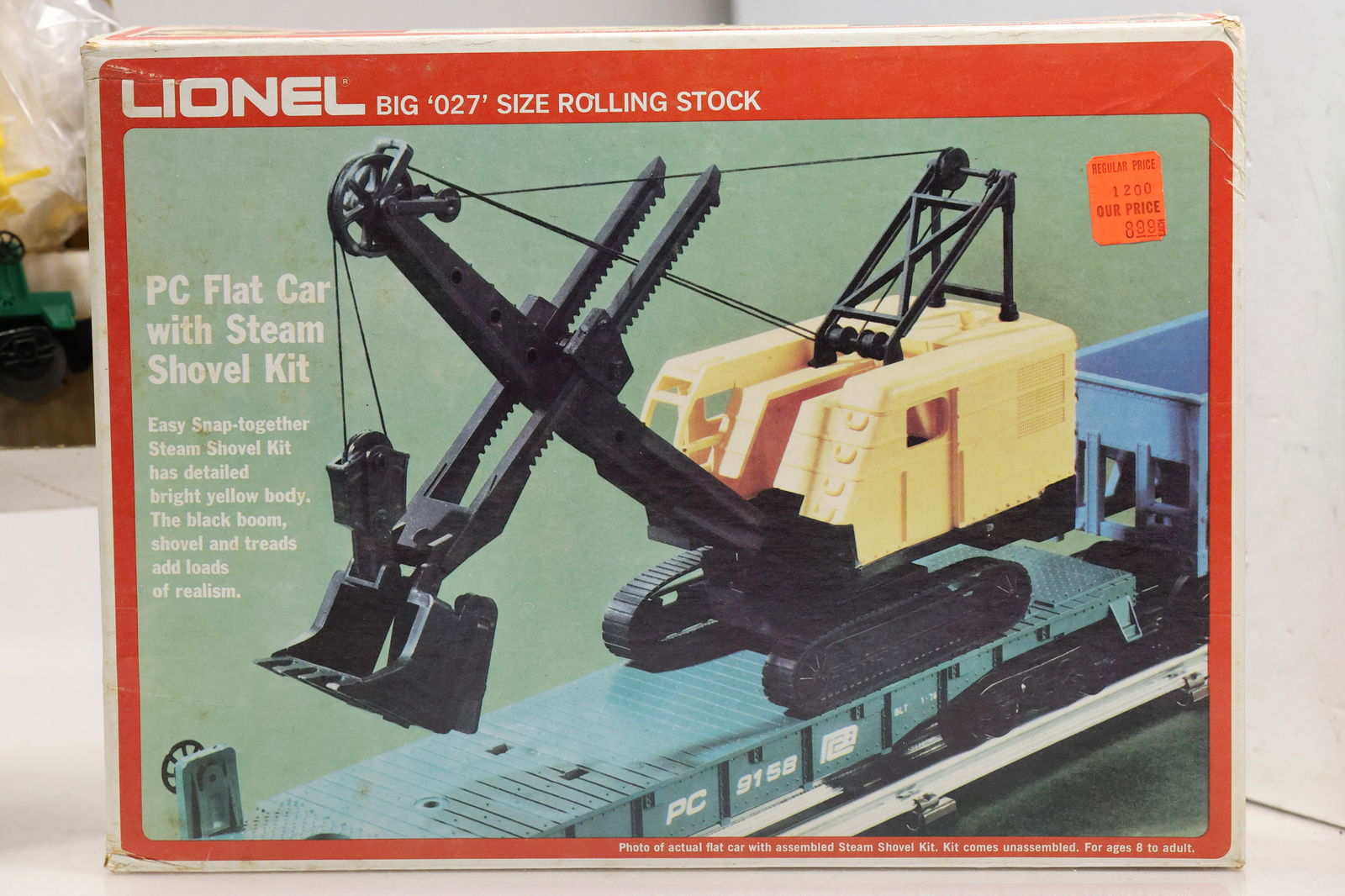 Lionel big 027 PC Flat car with steam shovel kit (1 of 6)