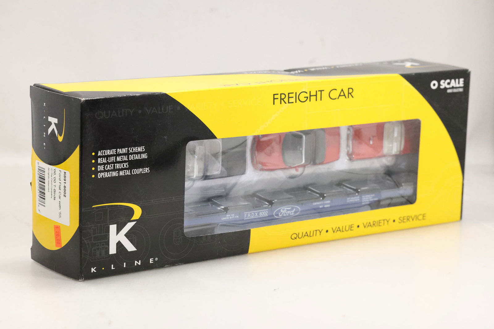 K-Line Freight Car k691-6002 Ford Flat Car with '55 '66 '00 T-bird (1 of 11)