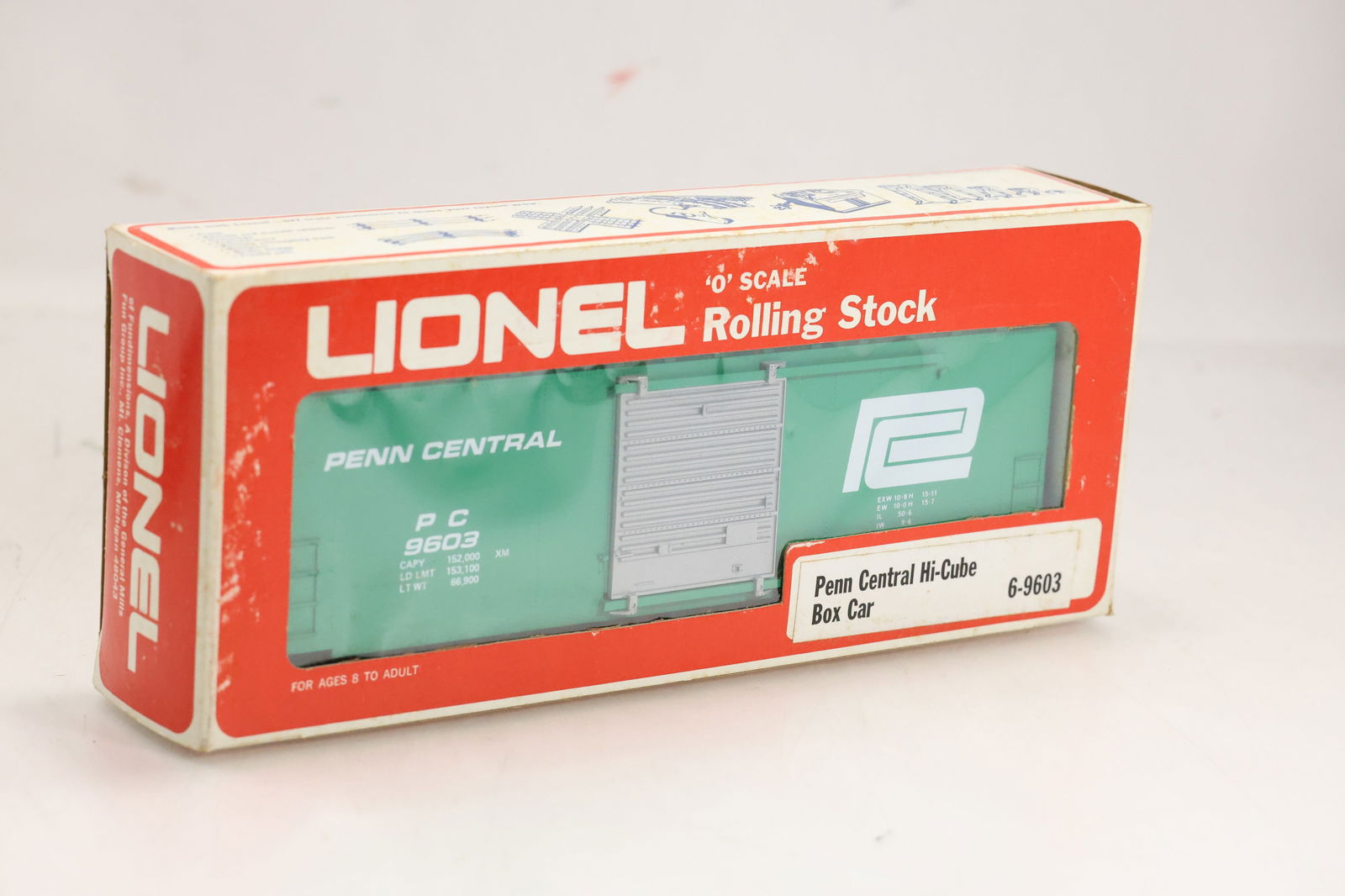 1980s Lionel O Scale Penn Central Hi-Cube Box Car, Model 6-9603 (1 of 7)