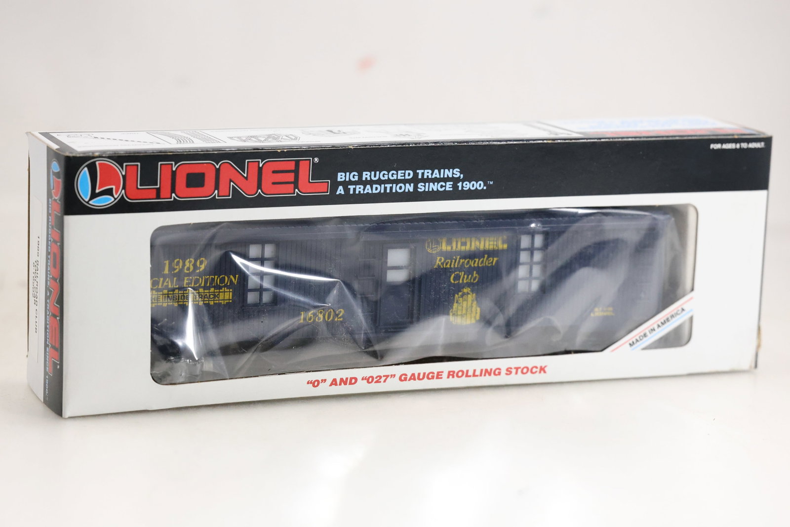 Lionel 1989 Railroad Club Tool Car 6-16802 Special Edition: Lionel 1989 Railroad Club Tool Car 6-16802 Special Edition Size: 13 x 4.5 x 3