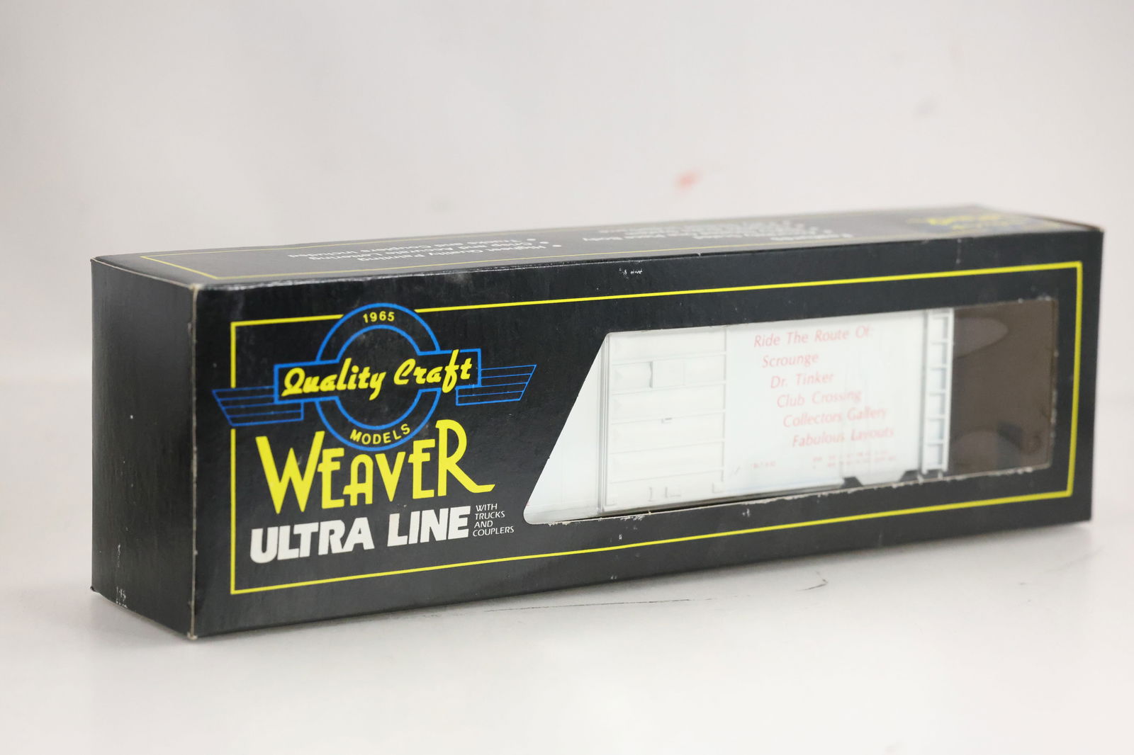 Weaver Quality Craft Models Ultra Line Boxcar, Custom "Ride the Route Of" Edition, White, 1965 (1 of 5)