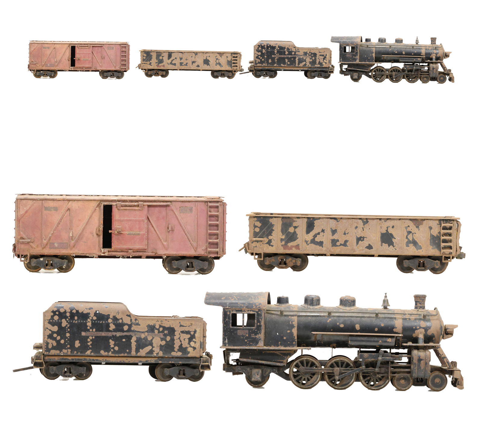 Rare Antique Original 1920s Buddy L Outdoor Railroad Train Set with Pacific Locomotive (1 of 20)