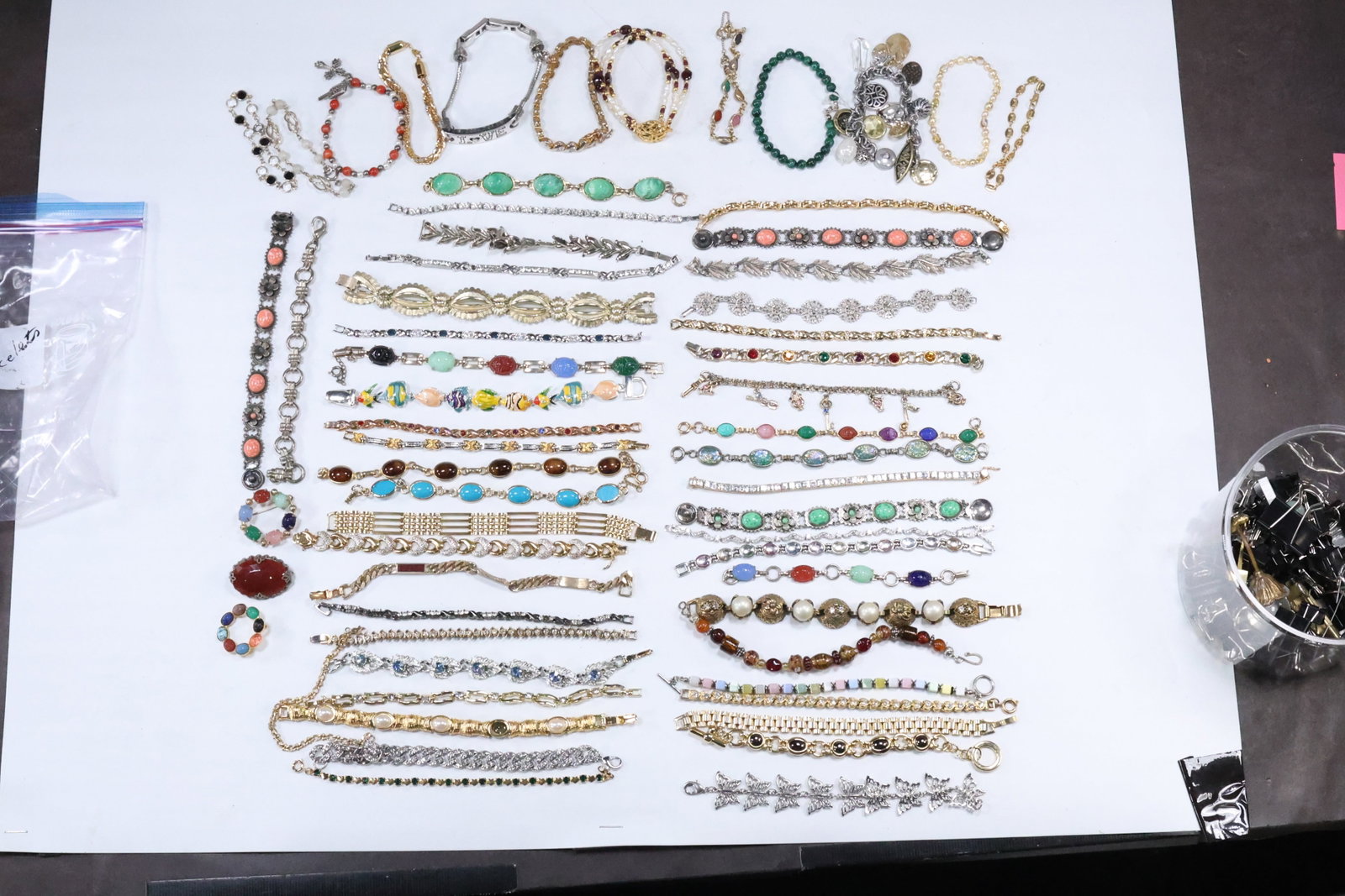 Estate Grouping of 60 Costume Jewelry Fashion Bracelets - Nice Variety: Estate Grouping of 60 Costume Jewelry Fashion Bracelets - Nice Variety