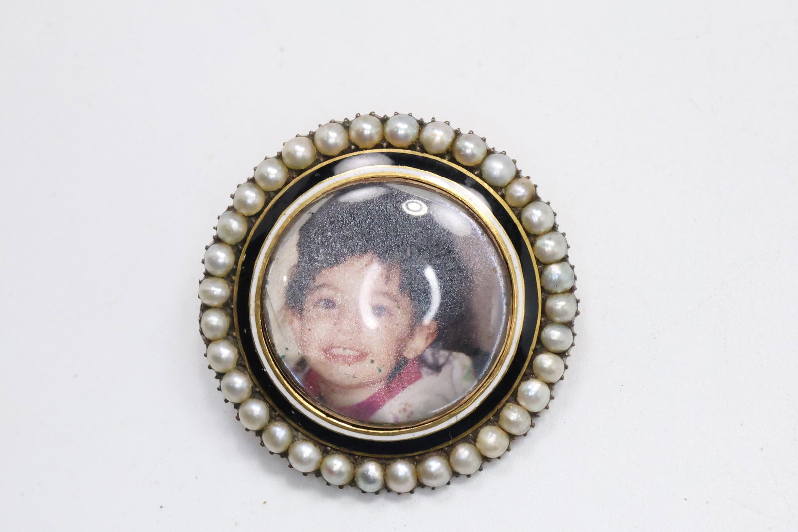 Gold Filled Victorian Pin with Genuine Pearls 1 1/8 in. diameter: Gold Filled Victorian Pin with Genuine Pearls 1 1/8 in. diameter