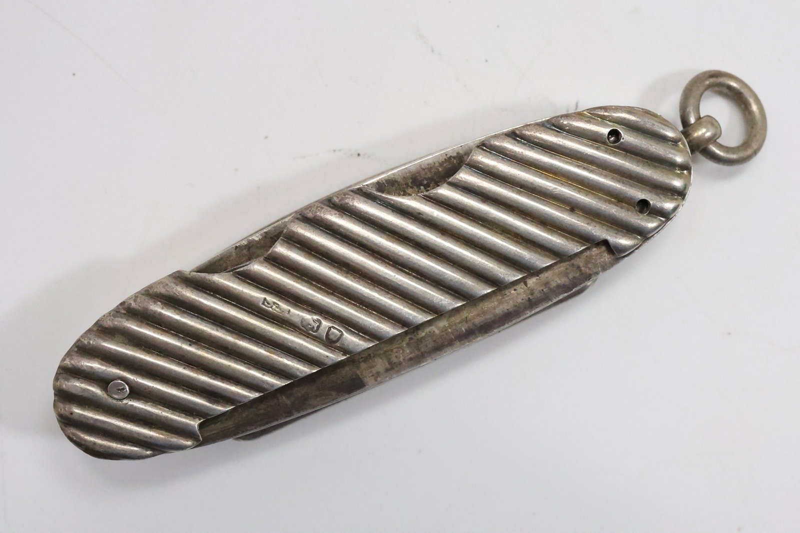 Rare and Unusual Sterling Silver Hallmarked Large Oval Locket with Hidden Pocket Knife (1 of 8)