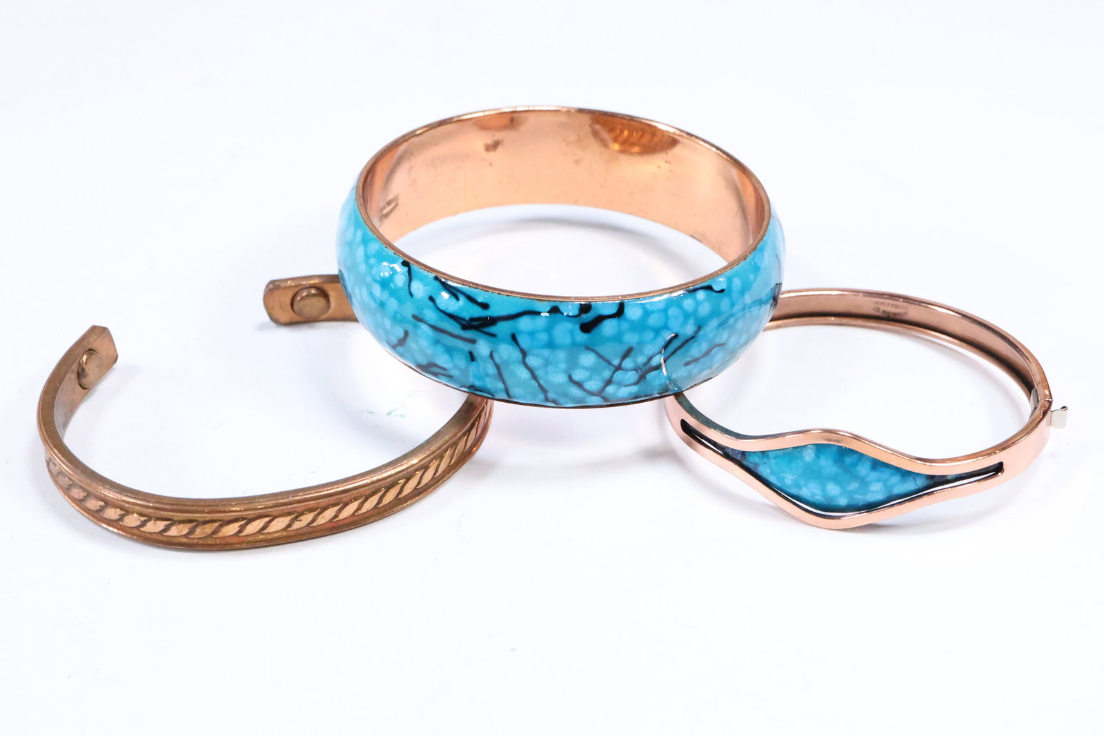 [3] Matisse Renoir Copper and Enamel Bracelet; Matisse Renoir Wide Copper & Enamel Bangle; (1 of 11)