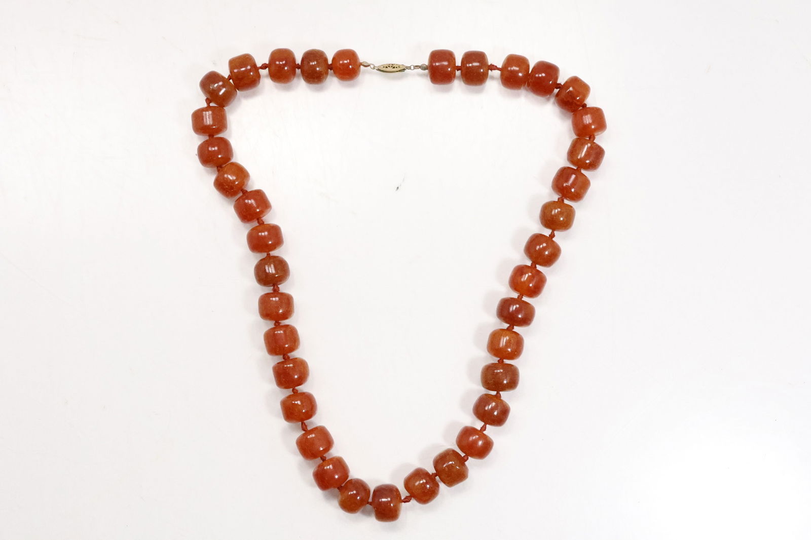 Chunky Boho Chic Genuine Amber Bead Necklace Hand Knotted 26 inches x 3/4 inches (1 of 12)