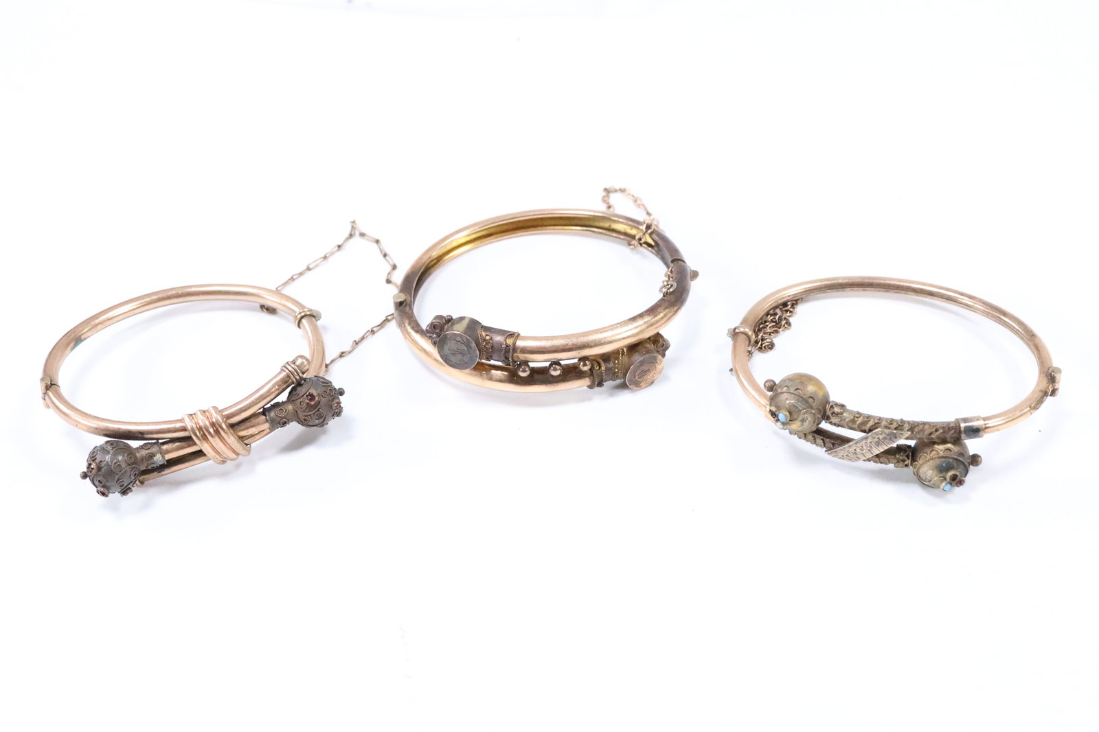 [3] 10K GF Victorian Cross Over Bracelet Hand Etching 2 1/2 in. ; 10K GF Victorian Cross Over (1 of 18)