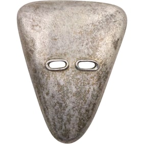 .925 Sterling Silver Mid-Century Modern Face Mask Pin 1 3/4 in. x 1 1/4 in.