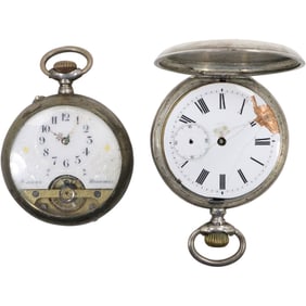 PARTS: marked 800 Pocket Watch; Hebdomes 800 8 Jours [not working; 8-Day Open Face