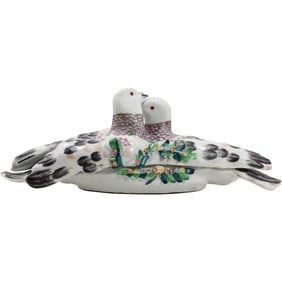 Meissen - Samson Style Porcelain Floral Love Birds Tureen