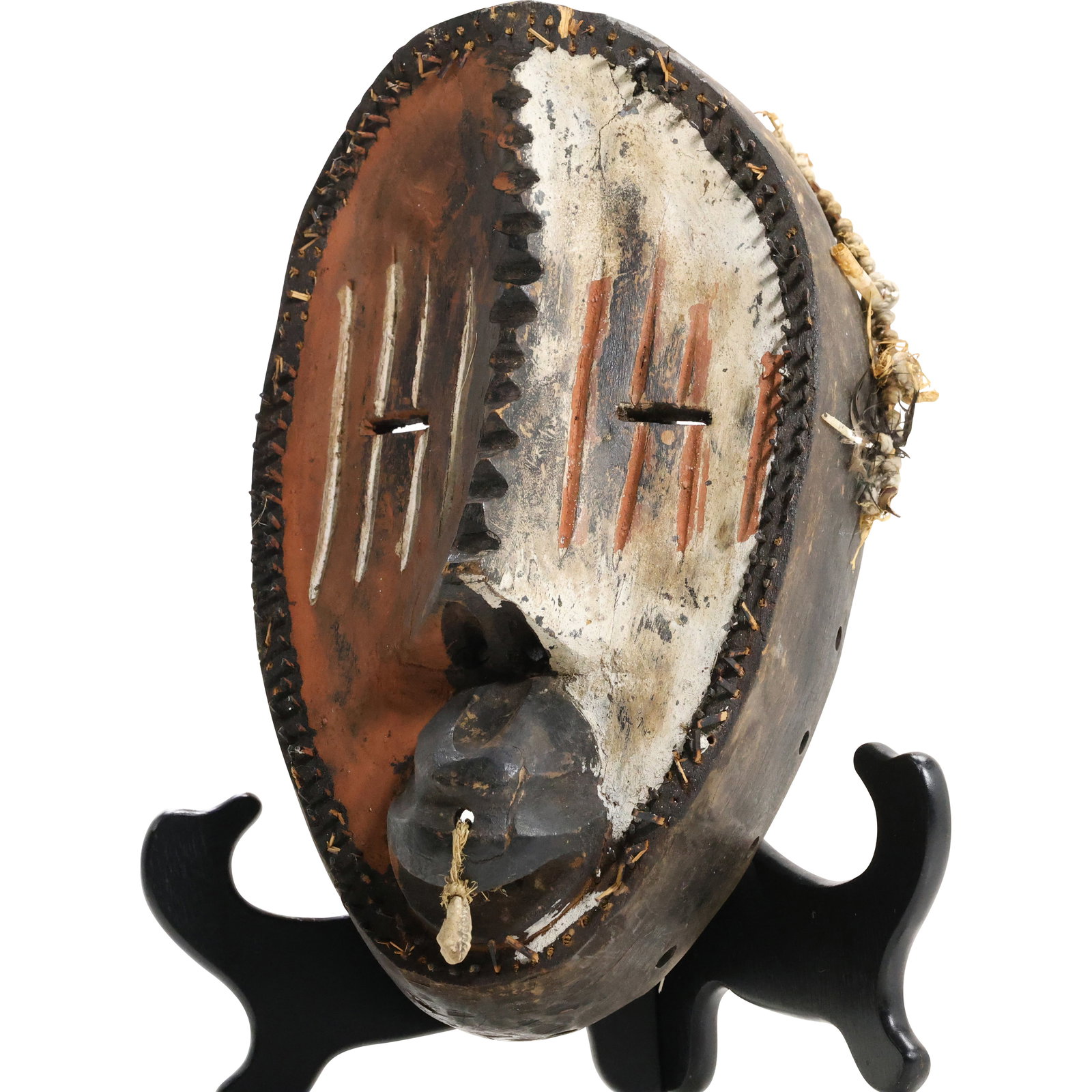 Carved Wood African Tribal Mask in Original Polychrome Finish (1 of 16)