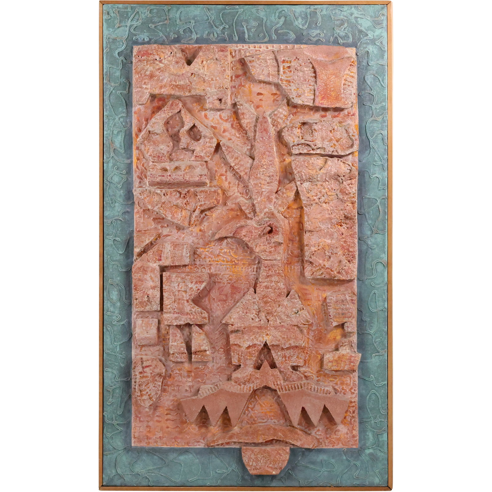 Susan F Reingold, Forest Hills NY, Vintage Dimensional Abstract Composition Mixed Media Painting (1 of 20)