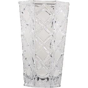 Signed TIFFANY & CO Bamboo Crystal Vase