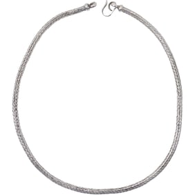 Sterling Silver, 46.3 grams, unsigned John Hardy? Wheat Chain Necklace 18 1/2 in. x 1/4 in.,