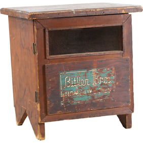 Vintage PIE SAFE Wooden Storage Cabinet with Screen Panel Door