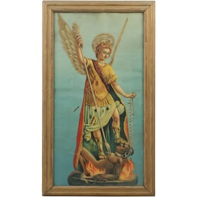 Framed Religious Print of Saint Michael the Archangel