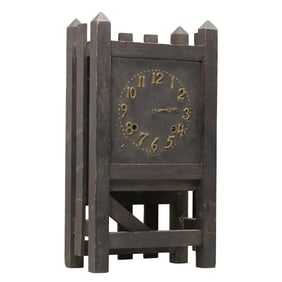 Sessions Mission Oak Mantel Clock with Original Finish