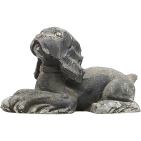 Vintage Cast Metal Cocker Spaniel Dog Bank by Plasto Mfg. Co.