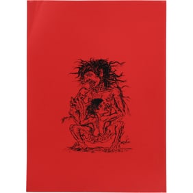 Unsigned Lithograph from Estate of Peter Passuntino [b. 1936 Illinois / France] 2 Figures