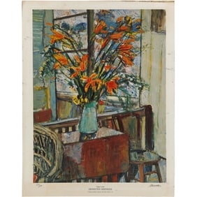 Sigmund Menkes, Signed and Numbered 43/100 Lithograph Poster "Tiger Lilly", 1973
