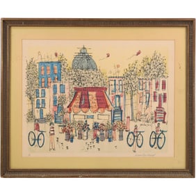 Susan Pear Meisel, b. 1947 New York, Artist Proof Lithograph, Signed, Framed