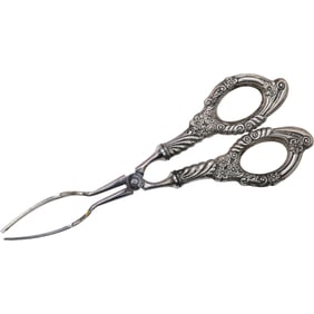 Fancy Sterling Silver Handled Serving Tongs