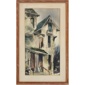 Henry Waltermar Doane (1905 - 2002) California, Mass., Watercolor Painting, Urban Home