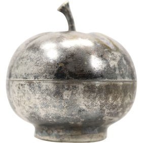 Argento, Silver Plate "Apple" Covered Candy Jar 4 in. x 4 in.