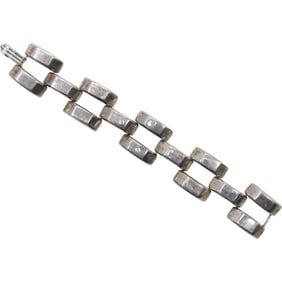 Sterling Silver, 32.9 grams, Heavy Link Bracelet, 7 in. x 7/8 in.