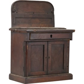 Early 19th C. Walnut Salesman's Sample Kitchen Cupboard 15 in. height x 11 in. x 6 in.