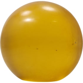 Yellowish Orange LUCITE Ball Sphere 6 inches diameter