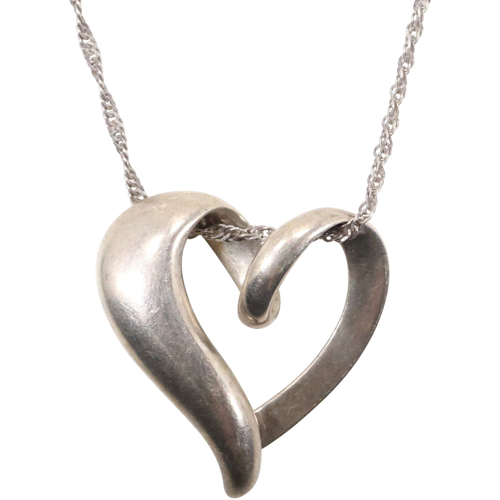 Bayaniham .925 Sterling Silver Heart Pendant Necklace on .925 Sterling Italy 18 in. Chain (1 of 14)