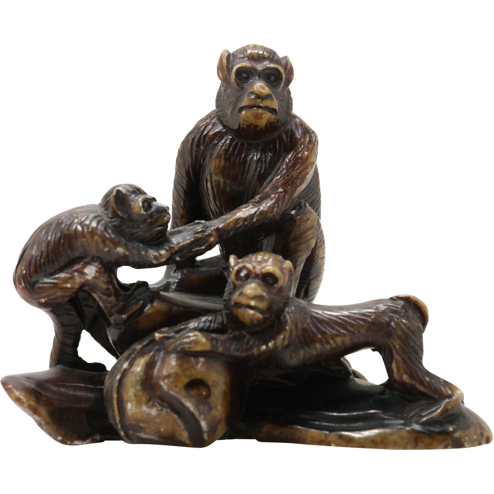 Charming Vienna Bronze Sculpture – Playful Monkey Grouping in Naturalistic Detail Good Patina (1 of 17)