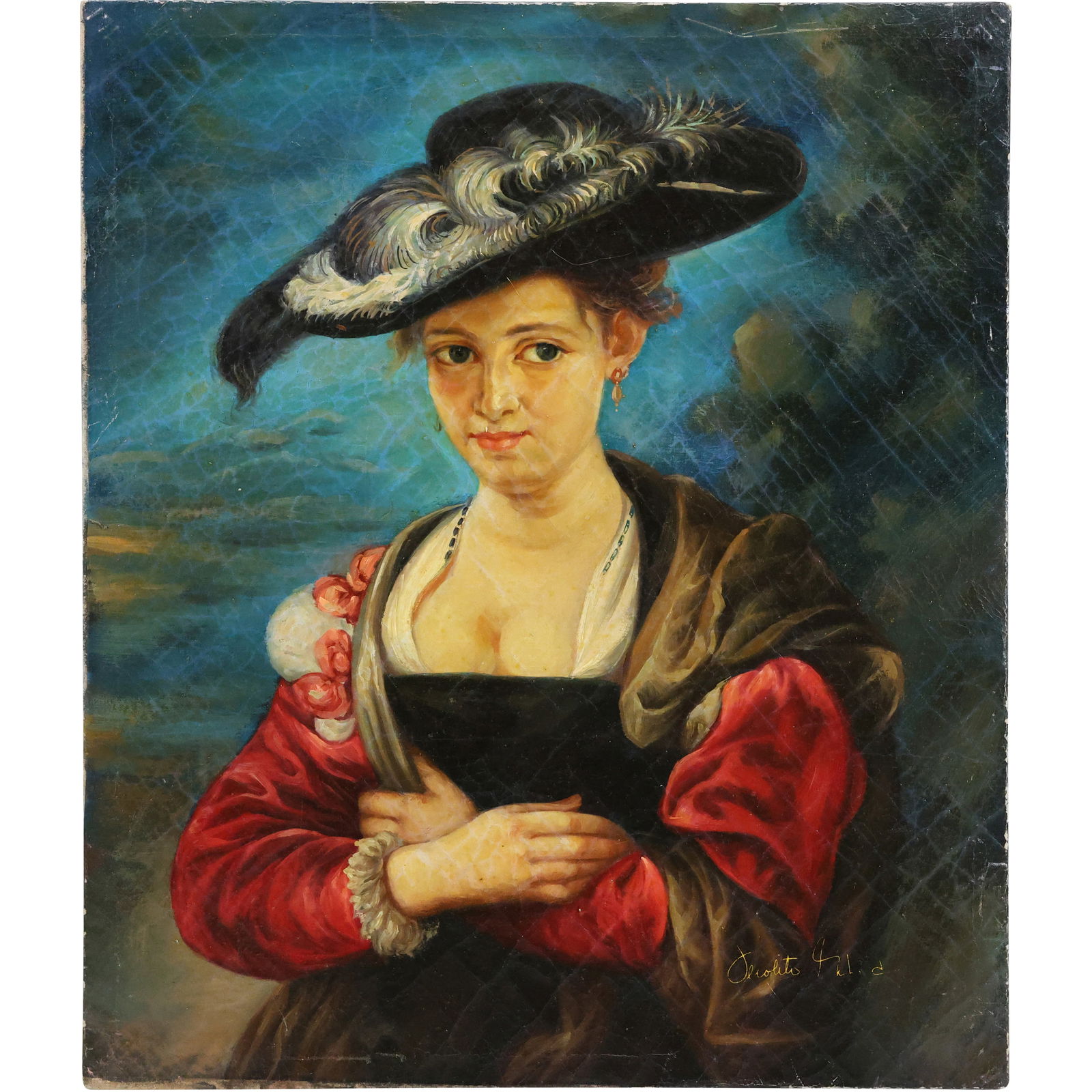 After Peter Paul Rubens – 20th-Century Oil Painting 'Portrait of Susanna Lunden (Le Chapeau) (1 of 16)