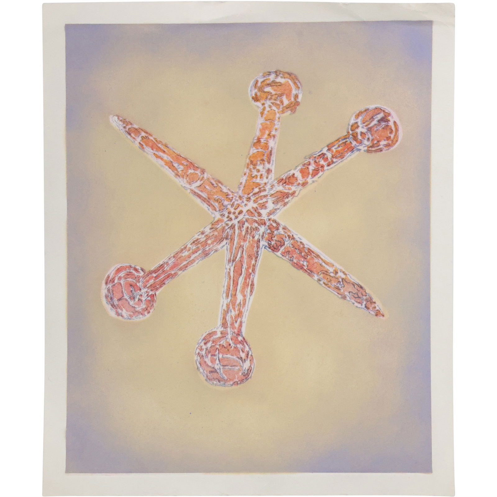 Unsigned Lithograph – "Jacks Game Piece" from the Estate of Peter Passuntino [b. 1936, (1 of 12)