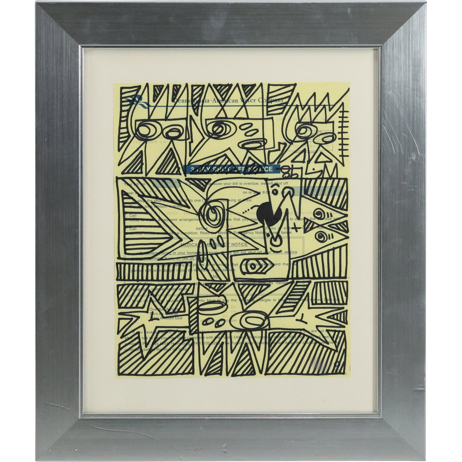 Wayne Cunningham Pop Art Abstract - Felt Tip Drawing, Framed (1 of 11)