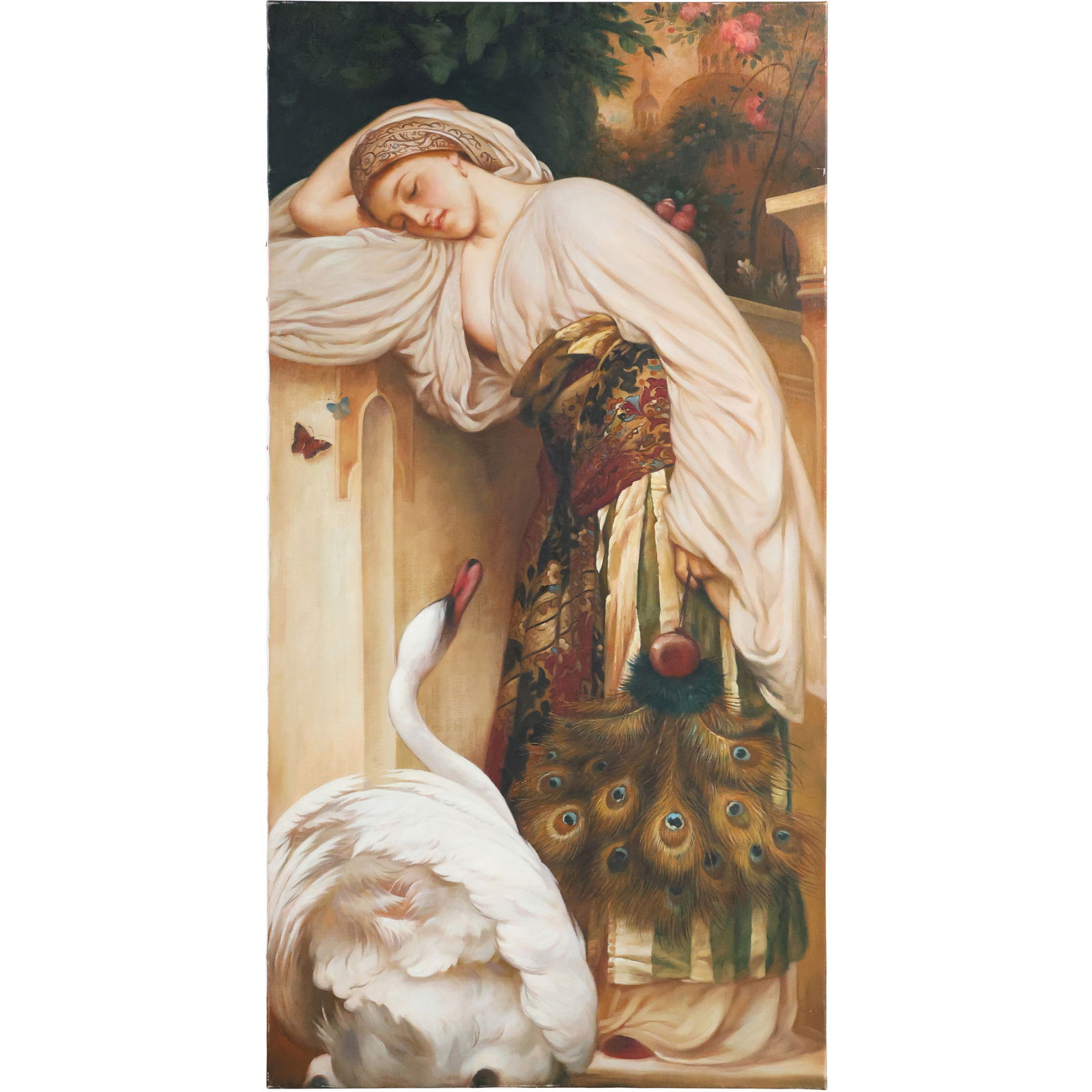 Odalisque after artist Lord Frederic Leighton, Fine Quality Giclee on Canvas 24 in. x 48 in. (1 of 16)