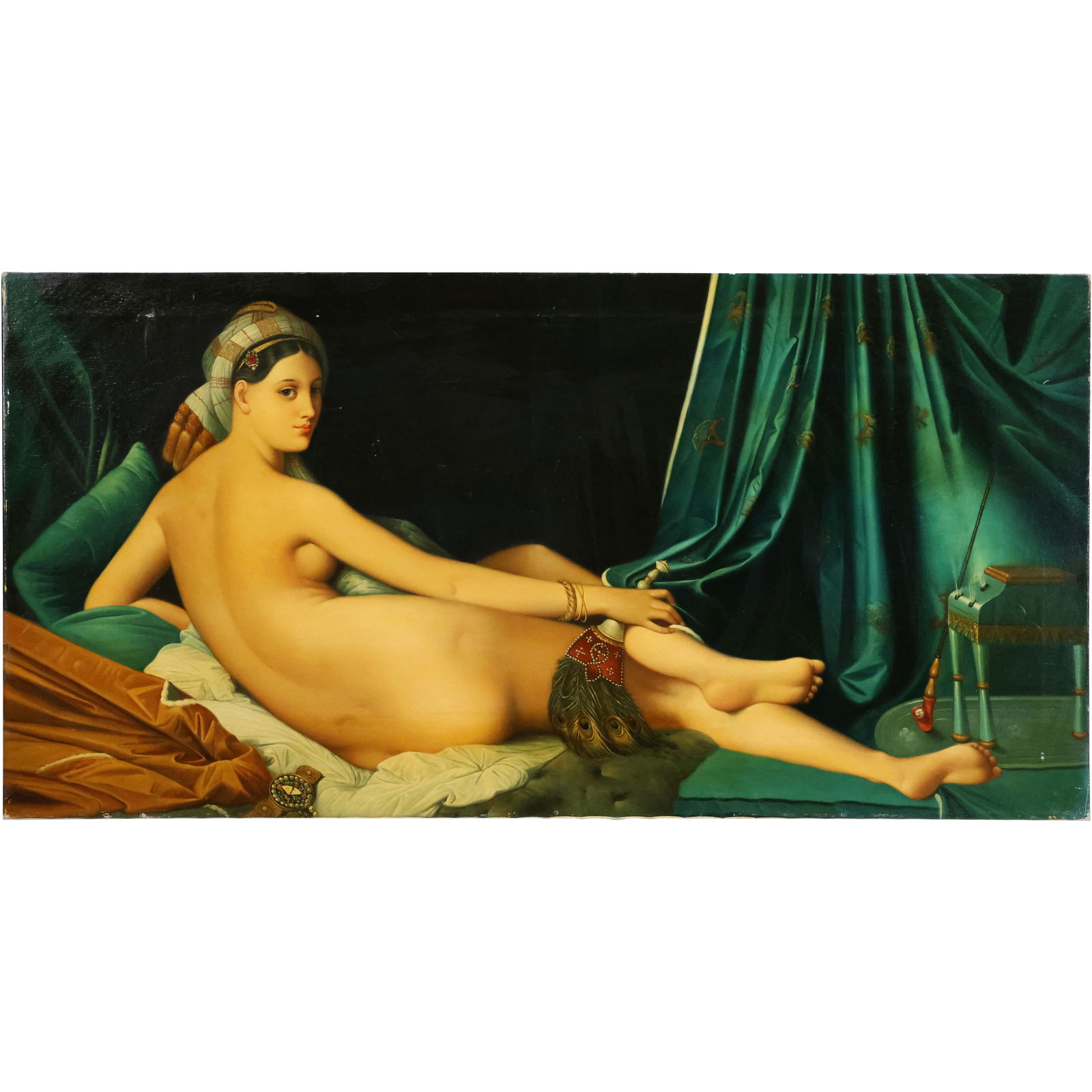 Grande Odalisque after Jean-Auguste-Dominique Ingres, Fine 20th C. Giclee on Canvas 24 x 48 (1 of 20)