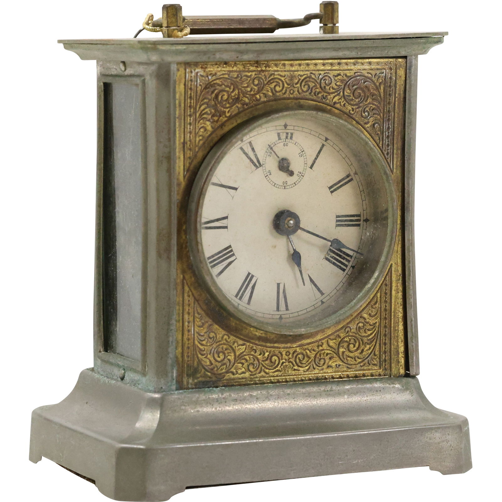 Junghans Circa 1890 Music Alarm Carriage Clock German Mantel Clock Ornate Brass Front (1 of 12)