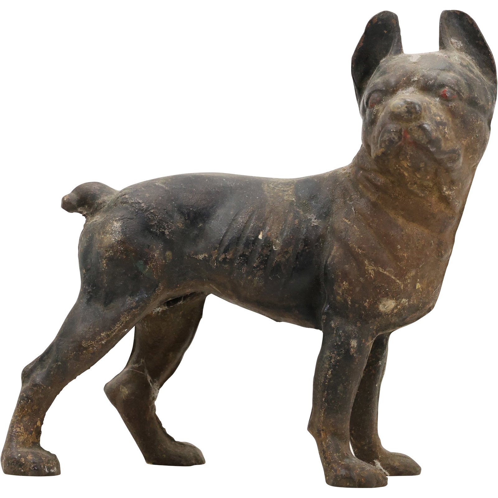 ANTIQUE HUBLEY CAST IRON BOSTON TERRIER DOG DOORSTOP 9.5 inches: ANTIQUE HUBLEY CAST IRON BOSTON TERRIER DOG DOORSTOP 9.5 inches. size: 9.5 x 9.5 S:C