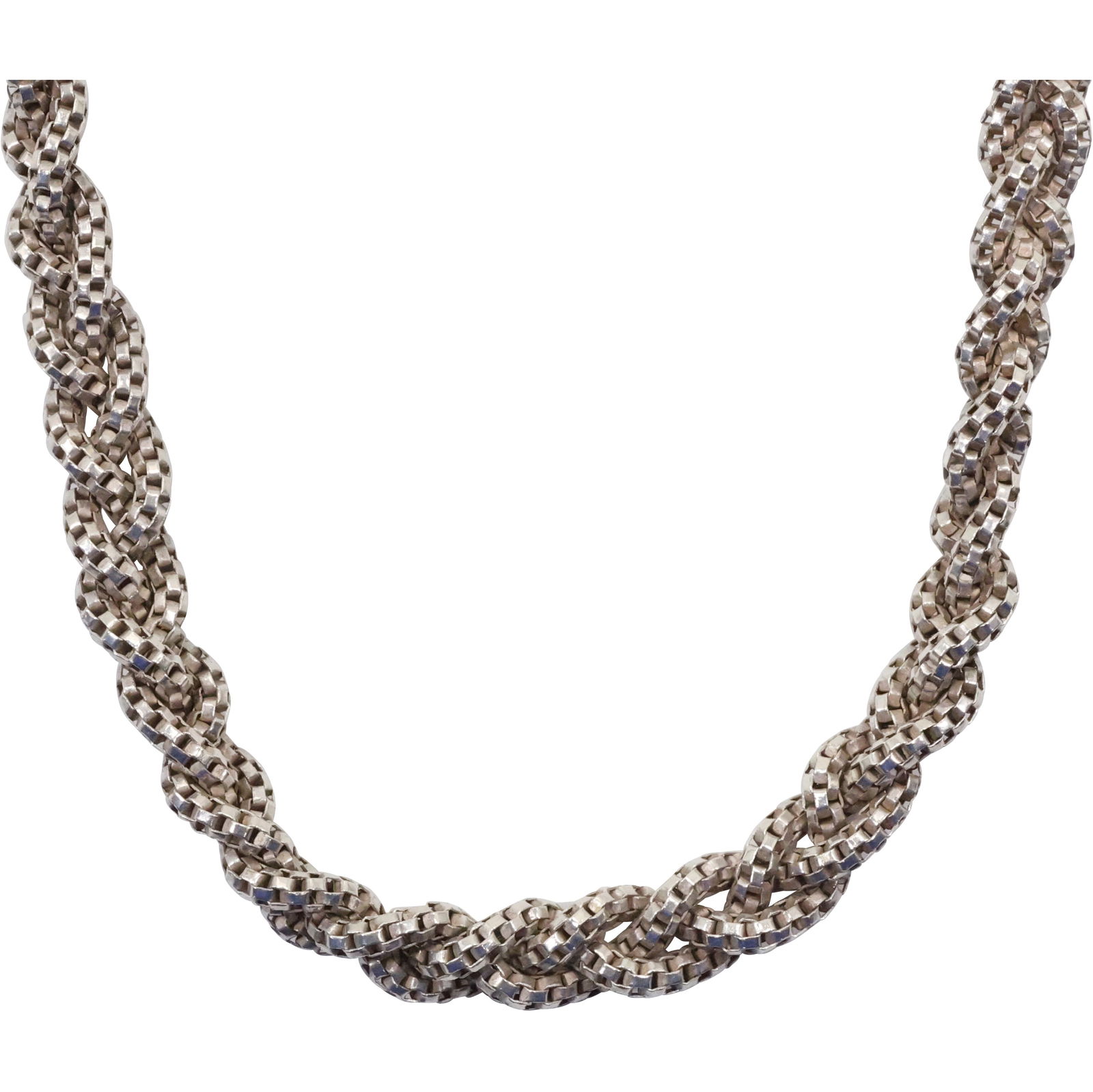 .925 Sterling Silver Mesh Rope Twist Necklace, 28 Inches 42.3 grams (1 of 14)
