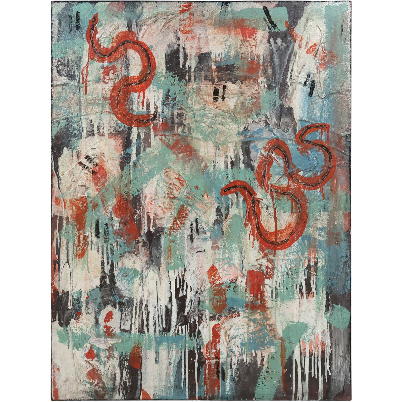 Bill Ryan 2023 Contemporary Mixed Media Abstract Expressionist Painting on Wood Panel (1 of 16)