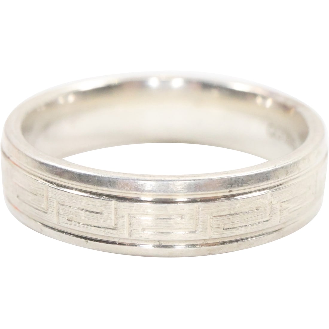 .925 Sterling Silver QG925 Men's Band Ring Size 12 , 1 in. x 1/4 in. (1 of 7)