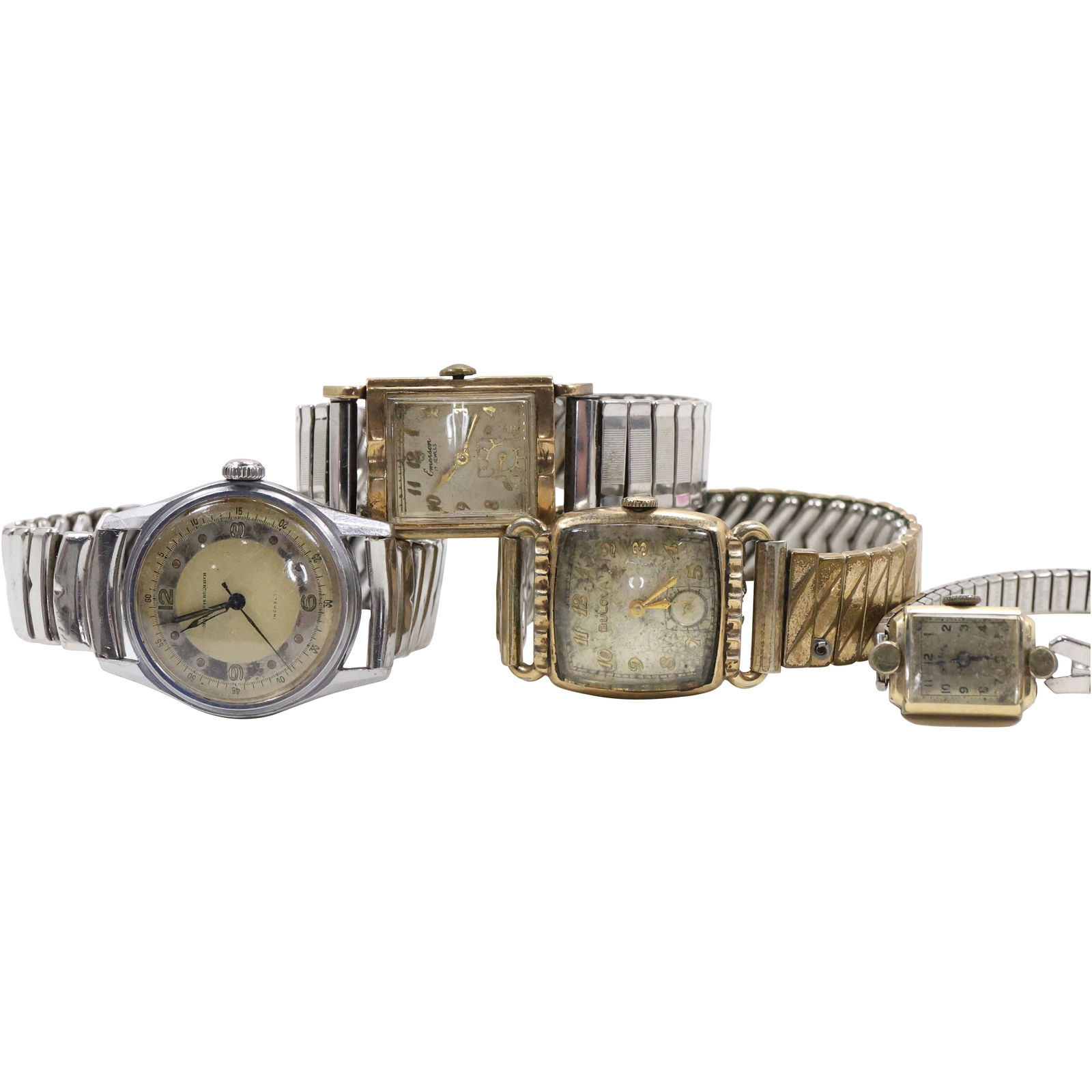 4 Assorted Wristwatches: Jean Louis Roehrich Incabloc Men's Wristwatch ; Emerson (1 of 15)