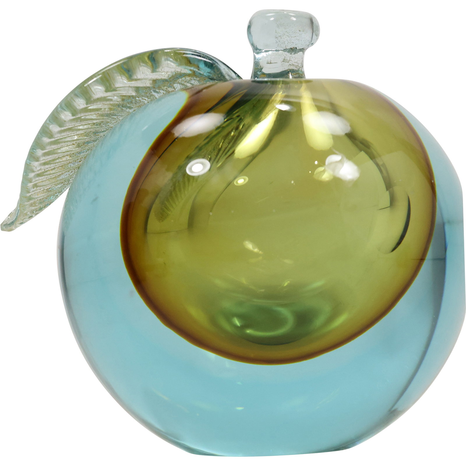 Livio Seguso Venetian Murano Italy Art Glass Apple (1 of 13)