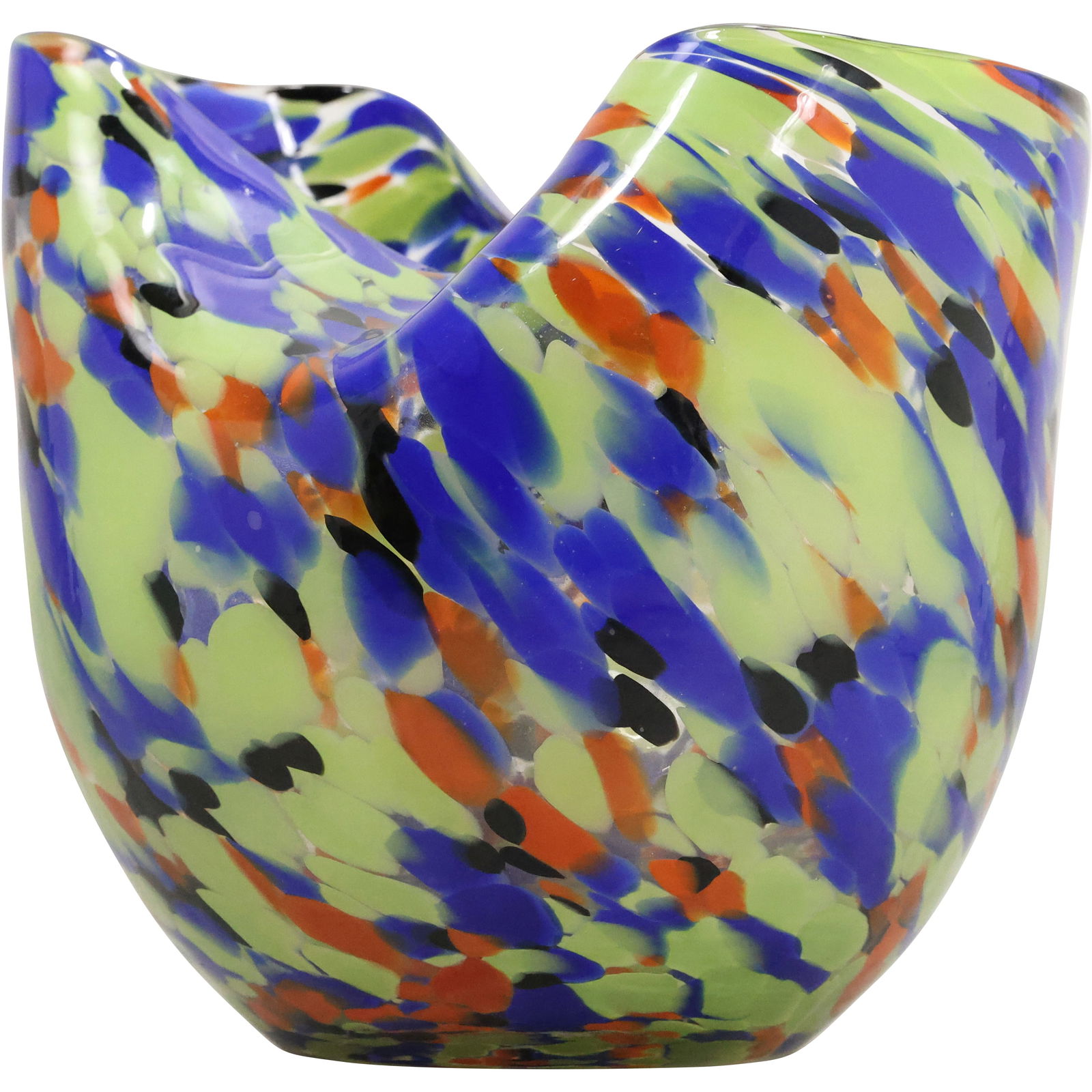 Vintage Murano Multi Colors Art Glass Vase "End of Day" Pattern (1 of 14)