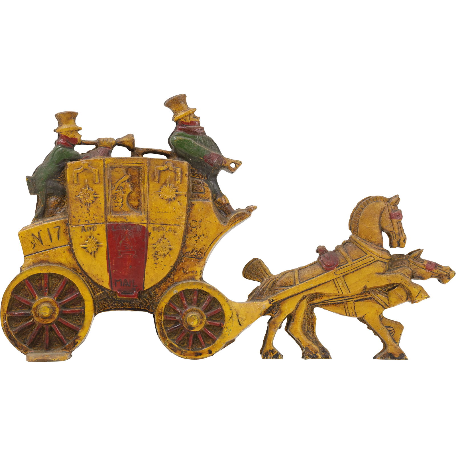 Vintage Cast iron London Royal Mail Carriage Doorstop Double Sided, in Original Paint Finish (1 of 13)