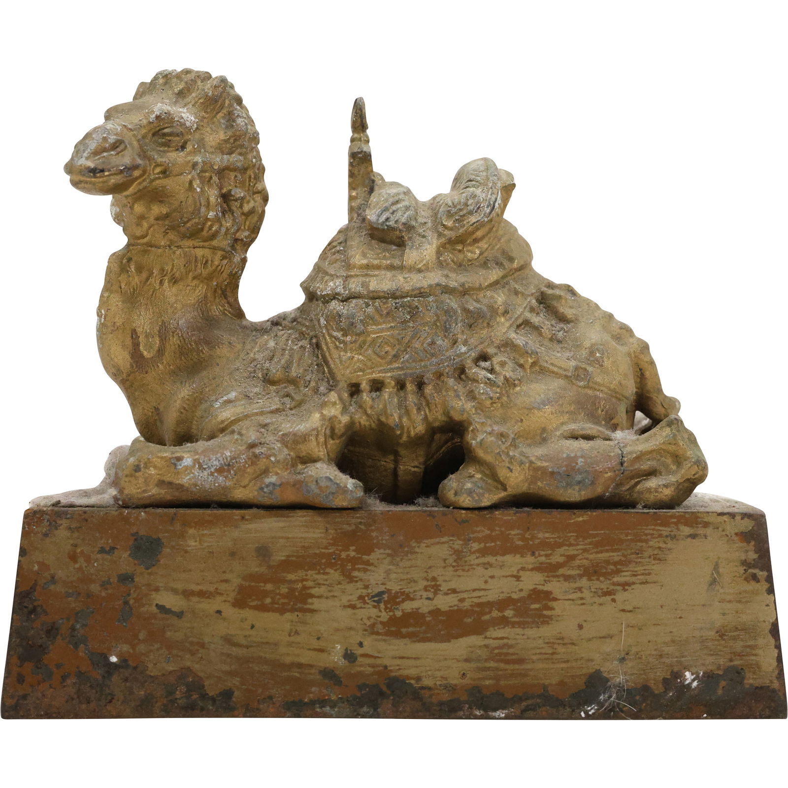 Vintage Cast Metal Spelter CAMEL Figure Doorstop on an Iron Base (1 of 11)