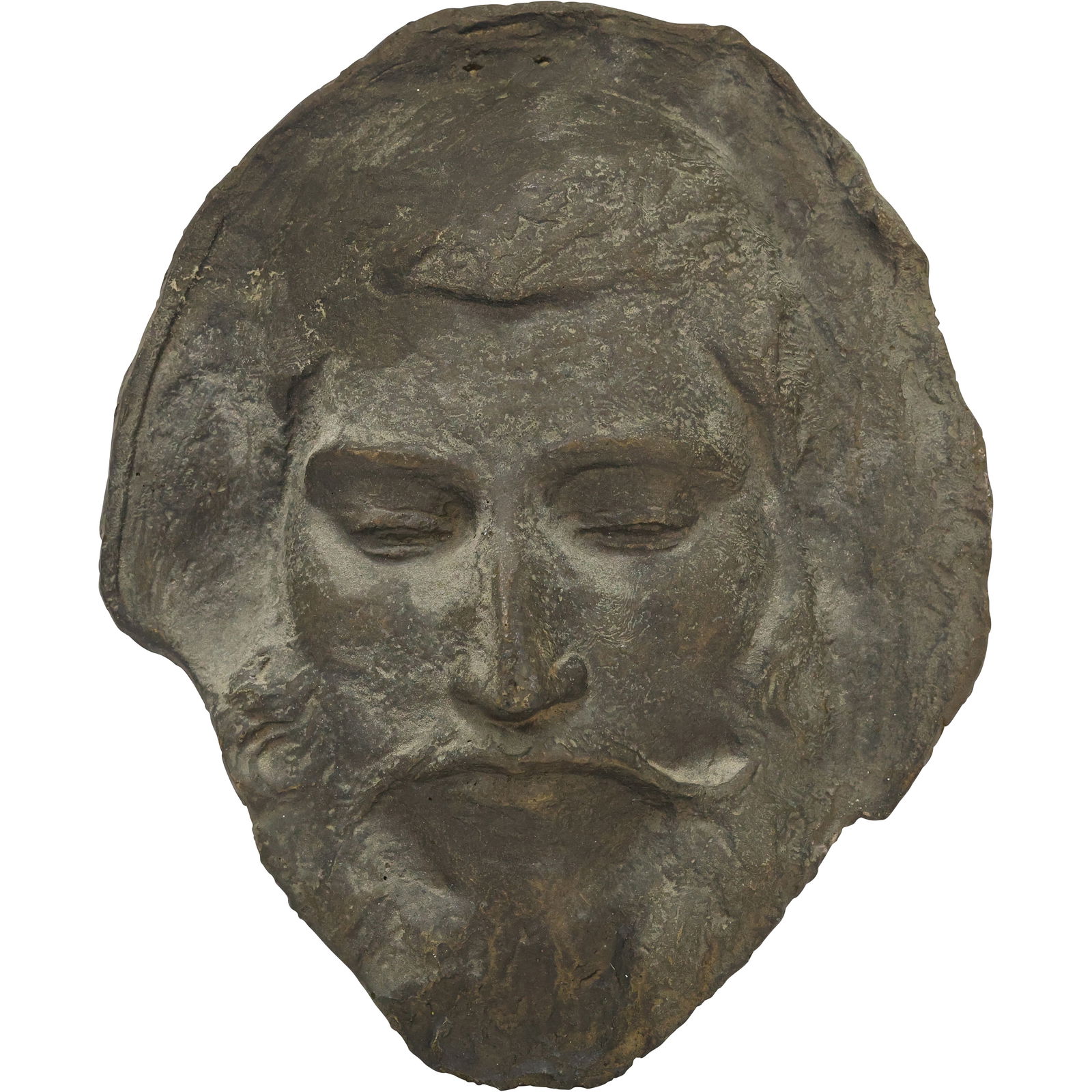 Paul Gauguin Death Mask Vintage Wall Sculpture in Hard Composition 11 in. x 9 in. (1 of 11)